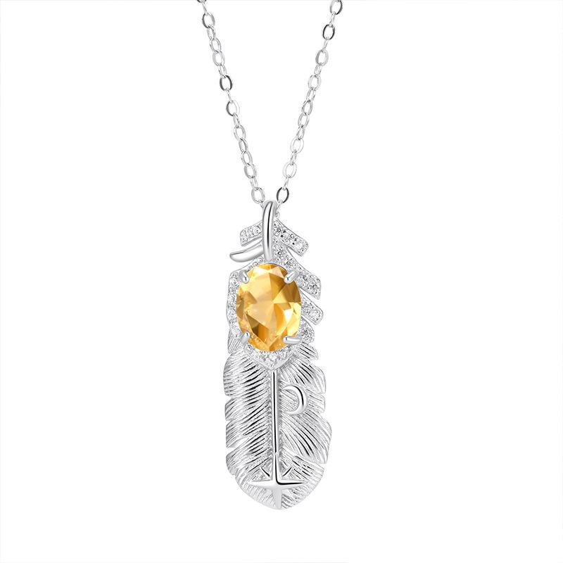 Elegant S925 Silver Necklace Female Dainty Small Pendant Chain Daily Wear All-Match Jewelry