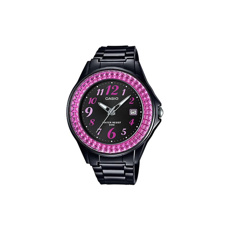 

Casio YOUTH series-disk three-hand quartz movement Japanese and Korean watch women s watch black dial LX-500H-1B чёрный