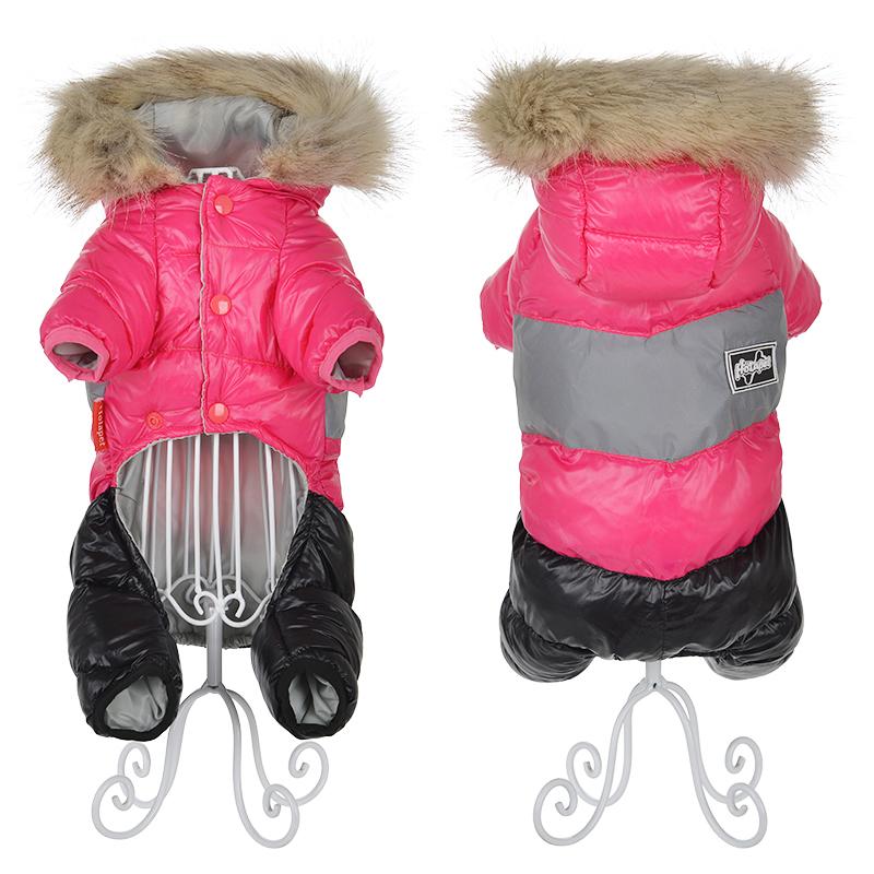 Holapet Winter Hundemäntel für kleine Hunde Warme Kleidung Haustier Wasserdichte Reflektierende Overalls Welpenjacke Mantel Chihuahua Overall