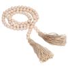 57.87in Wood Bead Garland 16mm Bead Size Decorative Beads Rustic Farmhouse Beads  Boho Decor