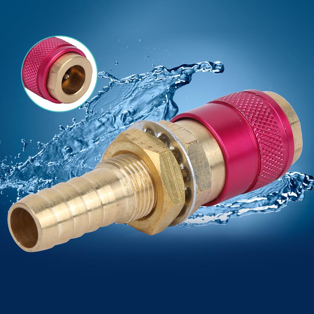 2 Stück M10 Rot Wassergekühlt & Gasadapter Schnellanschluss für WIG-Schweißbrenner