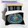 Deer Technological Glass Pattern Bedding,Quilt Set Quilt Cover Pillowcase Home Birthday Gift (1 * Duvet Cover + 2 * Pillowcase, Without Core)