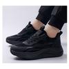 Herren Wasserdicht Höhe Steigernd Freizeit Schuhe Frühling Schwarz Leder Weiche Dicke Sohle Vielseitige Sneaker