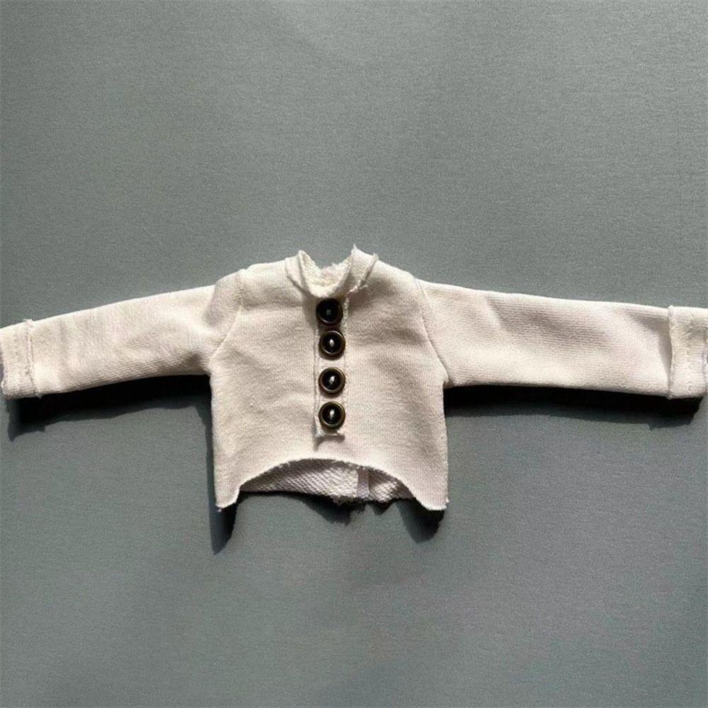 

Mini T-shirt Trousers Cute Denim Pants High Quality Gift Toys For Blythe Dolls For OB22 OB24 Doll White-T-shirt