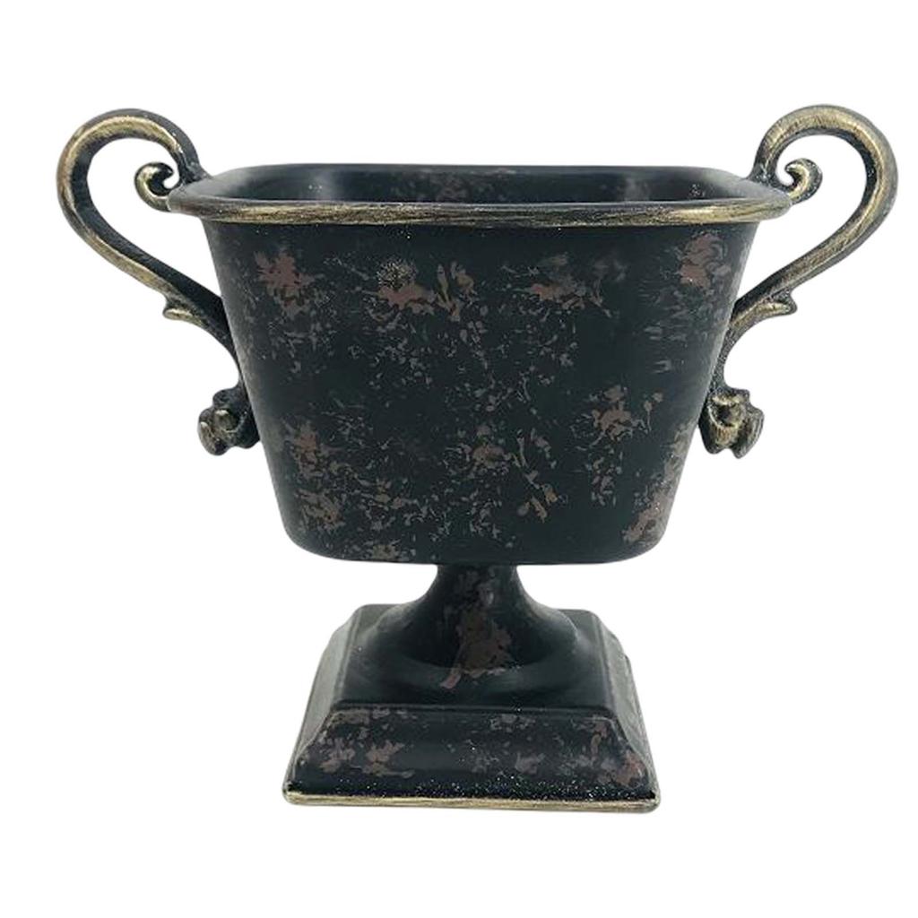 Retro Metal Flower Pot , Iron Vase, Flowerpot for Home Decor, Garden Flower Vase, Rustic Farmhouse Iron Art Planter