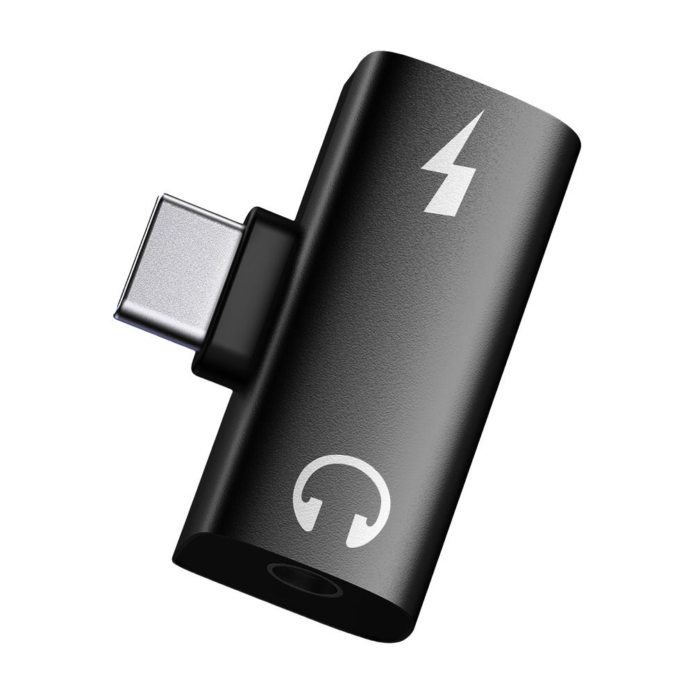 

2-in-1 USB Type C To 3.5mm Headphone and Charger Adapter PD 30W Audio Aux Adapter USB C Splitter for Xiaomi Huawei iPhone 15 16
