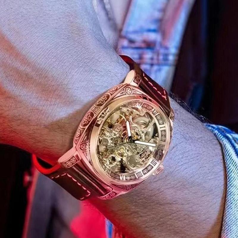 Fully Automatic Mechanical Men'S Watch Duke Of Lorraine Monster Hollow Waterproof Leather Mechanical Men'S Watch