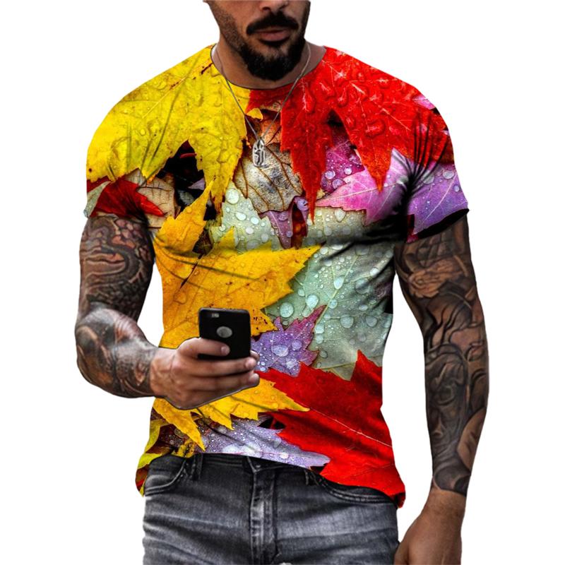 Neue Mode Herbst Landschaft grafik t-shirts Sommer Männer Casual Landschaft Muster Tees 3D Gedruckt Oansatz übergroßen t-shirt Tops
