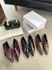 Fashion Womens Loafers Shoes Casual Female Sneakers Autumn Square Toe Oxfords Slip-on Summer Fall Winter Leather Pointed Toe New Mary Ja