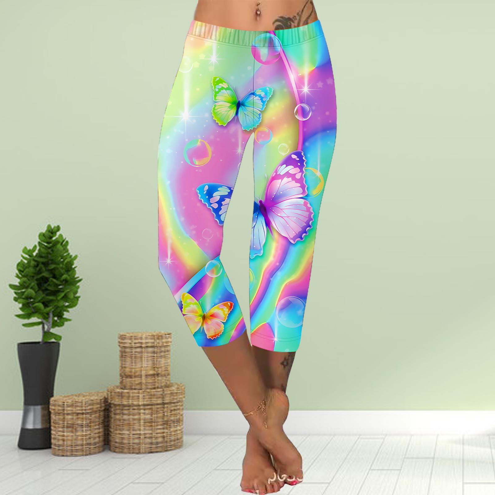 

Брюки летние короткие леггинсы укороченные узкие брюки леггинсы больших размеров женские облегающие брюки с принтом бабочки золотистого цвета 3D 8XL розовый