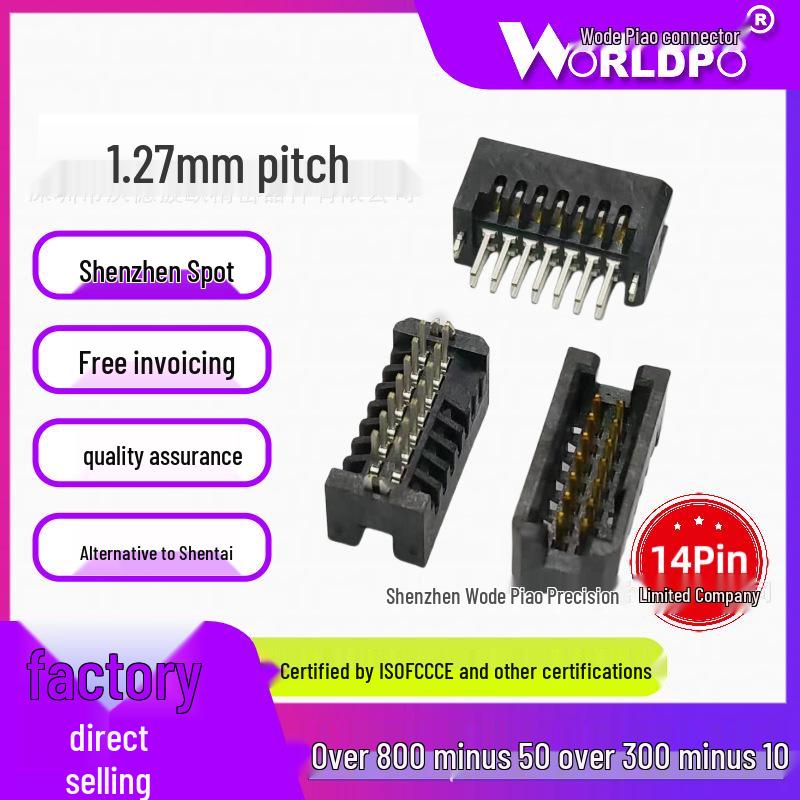 

Replacement Male Connector, 2 Rows, 14-Pin, 1.27mm, for Sintai TFM-107-01-L/S-D-A/LC-K-TR