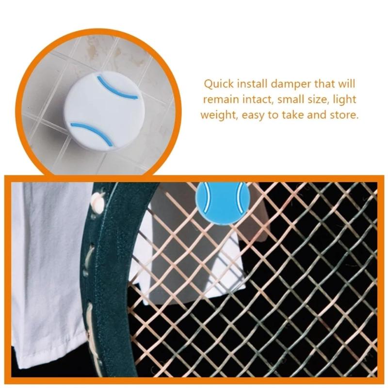 8Pcs Tennis Racket Vibration Dampener Soft Silicone Racquet Shock Absorbers Ball Shape Silicone Tennis String Dampene
