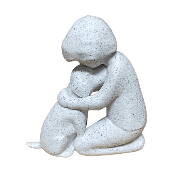 Mini Size Ornament, 3D Printed One-Piece Molding Figurine, Imitation Stone Texture Stable Base Sculpture for Living Room Desk Entrance