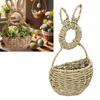Easter Bunny Basket   Woven Hanging Unlined Wall   Spring Decor for Flowers Gifts