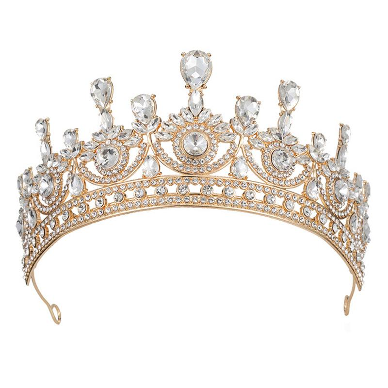 European American and Korean Style Bridal Hair Accessories Princess Crowns Wedding Headwear Zircon Crowns