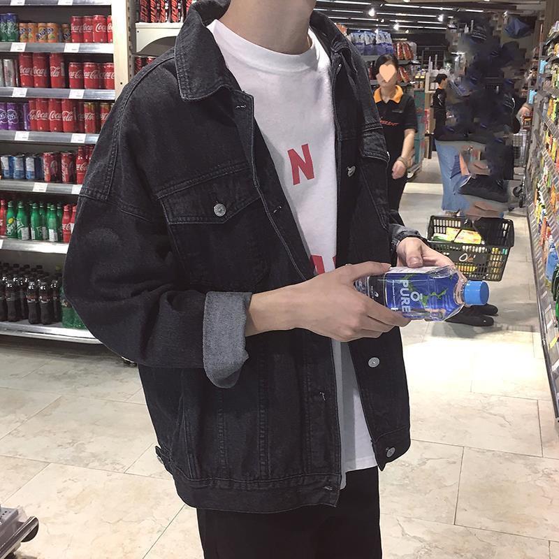 Bunda Pánská Korejská Verze Trend Volná Jarní a Podzimní Pánská Bunda Všestranná