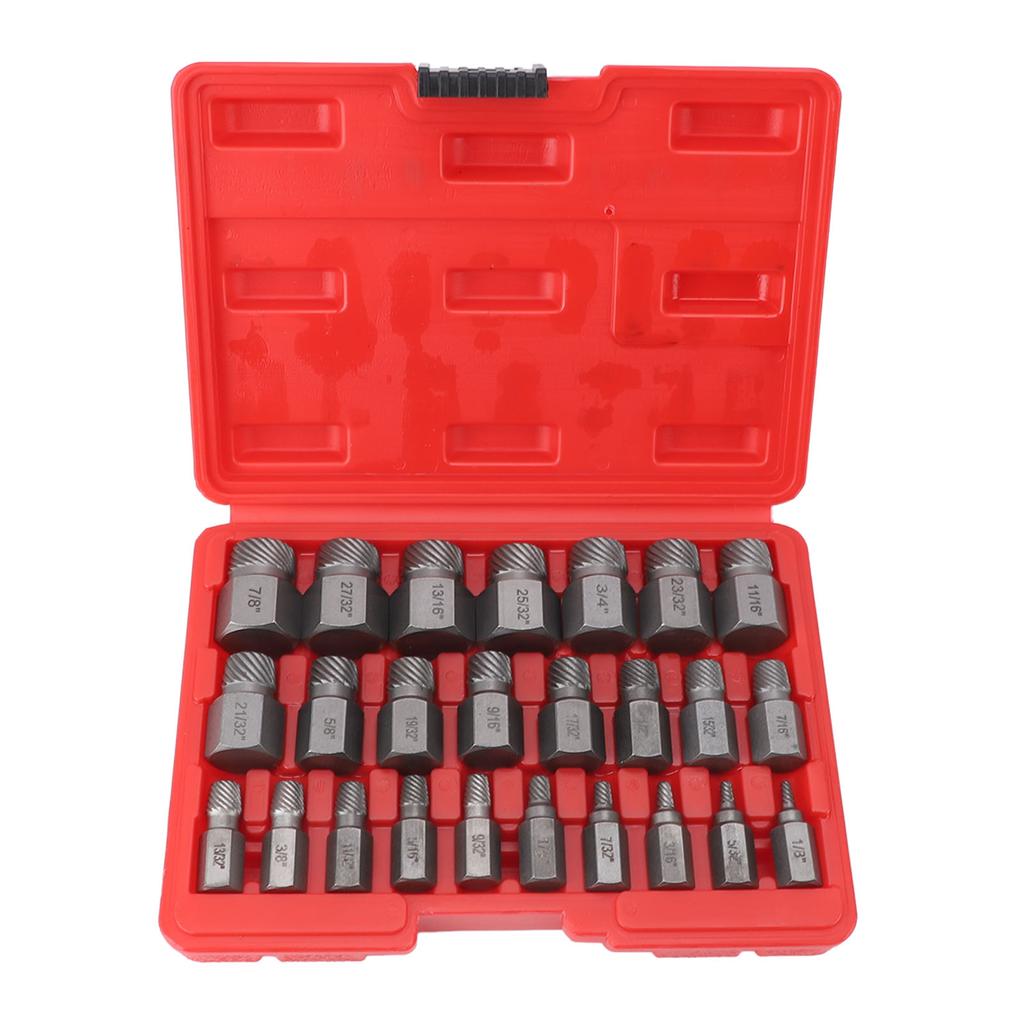 25 Pieces Screw Extractors Hex Shank  Screw Remover Tool for Damaged Broken Stripped Screws