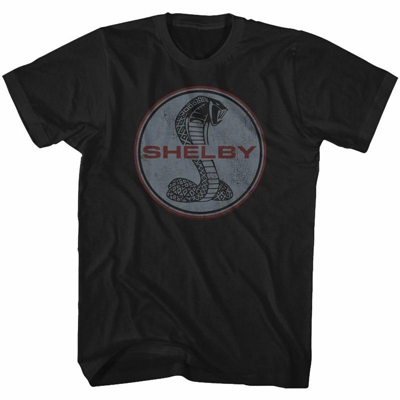 

Shelby Tall T Shirt Vintage Snake Logo Black - Men s Summer Cotton Graphic Tee S