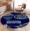 Dallas Cowboys Pattern Round Rug, Indoor/Outdoor Mat, for Picnic, Gameroom, Bedroom, Office, Living Room, Home Decor Carpet, Birthday Gift