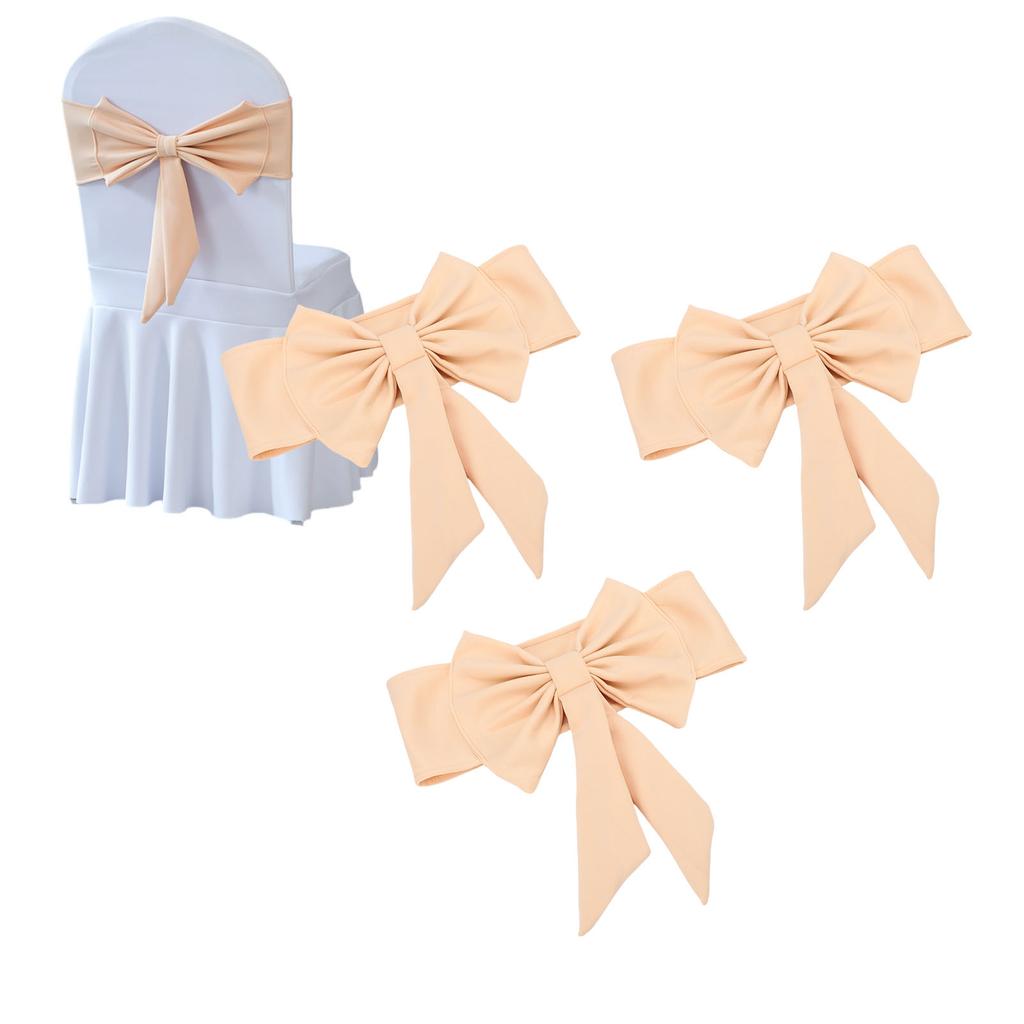 10pcs Chair Sashes for Wedding Elastic Chair Bows Sashes Decorative for Party Ceremony Reception Banquet Decorations