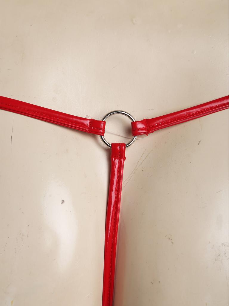 Per Uomo G-string Lucido Perizoma Vita Sottile Tasca Sporgente Anello a O Dorso a T Slip