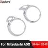 Front Fog Light Lamp Cover Trim For Mitsubishi ASX 2010 2011 2012 Chrome Car Accessories Front Foglight Foglamp Bezel Trims
