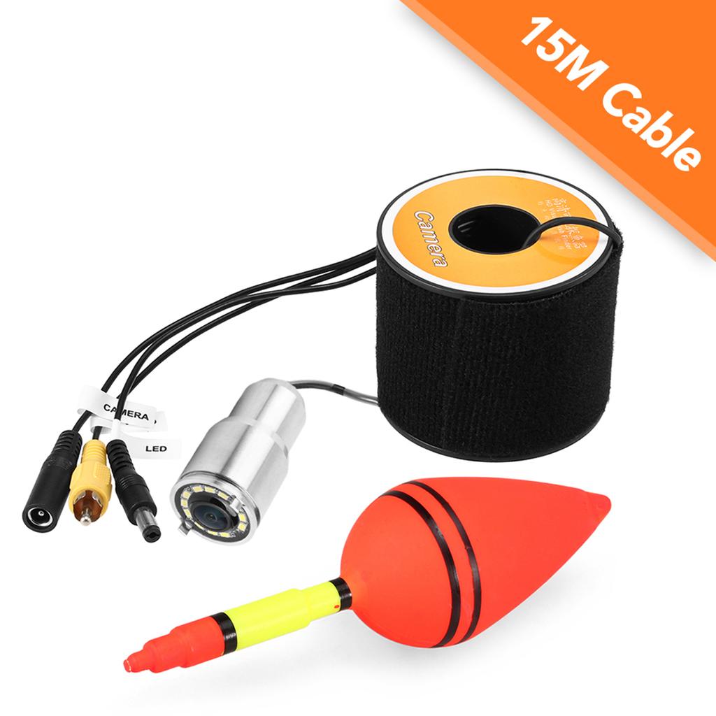 1200TVL Underwater Fishing Camera 12 LEDs Water Resistant Fish Shape Boat Ice Fishing Camera Accessories