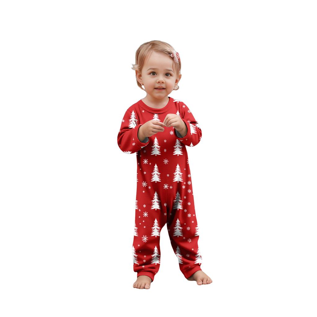 Druck Niedliches Familien-Set Pyjamas, Hauskleidung, Familien-Set Langarm-Oberteil Hosen-Set