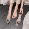 Fashion Women ballet Flat Leisure Shoes Slip-on Rhinestone Square Botton Casual Shoes Street Cool Pointed Toe Loafers Big Size 35-43