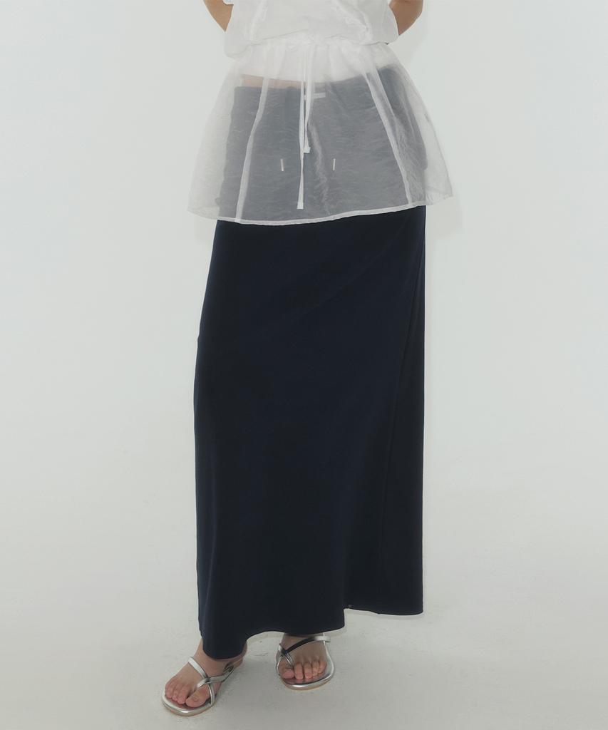 Teuwi Koren Folding Elastic Long Skirt