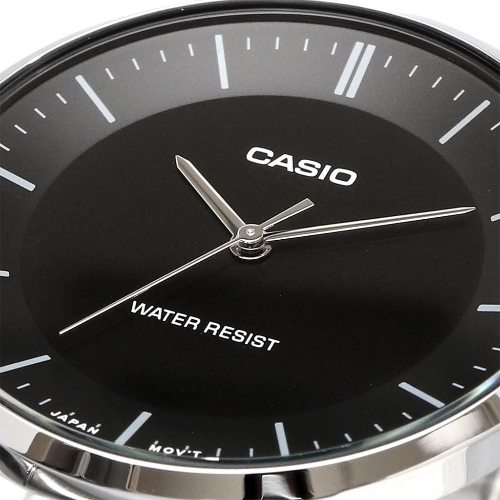 CASIO MTP-VT04D-1E men's watch black metal band
