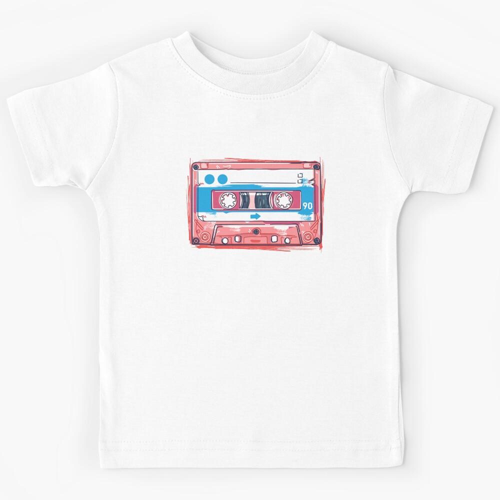 Old School Cassette Tape Pink Kids T-Shirt 110