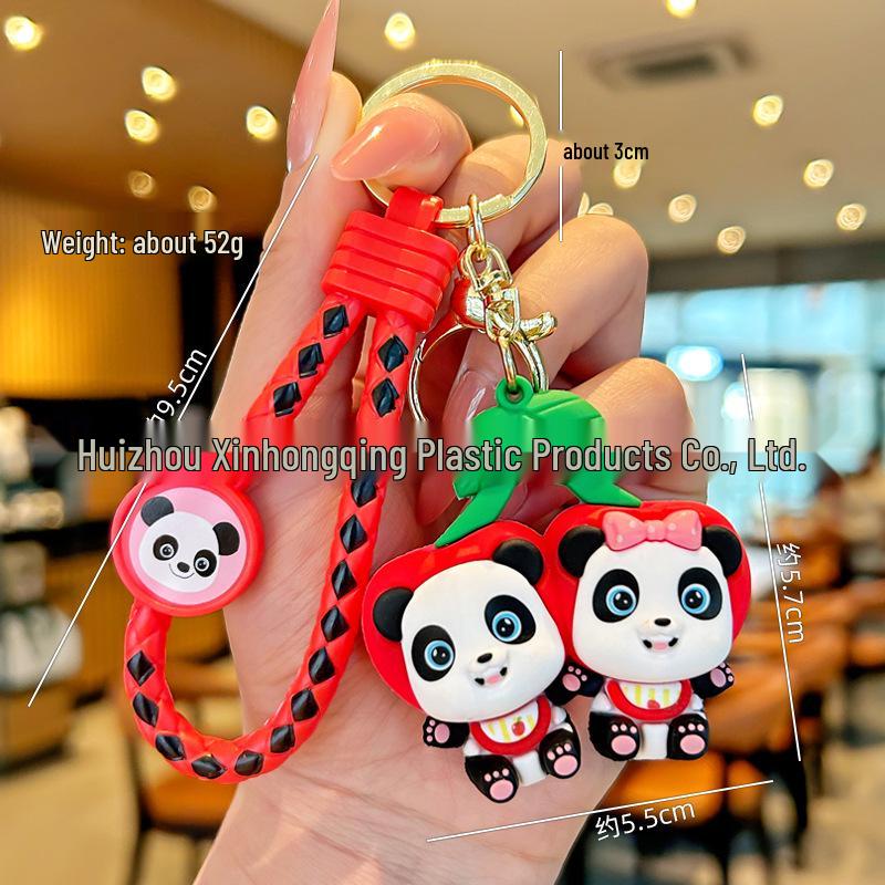 Panda Keychain: Cute Fruit Backpack Pendant & Student Gift