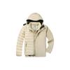 Columbia Solid Color Logo Hooded Three-In-One Down Jacket Unisex Jacket Off-White XE5268-271