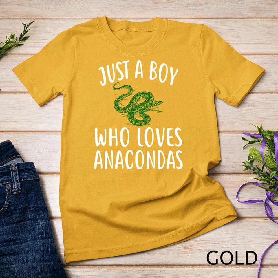 Just A Boy who loves ANACONDAS T-Shirt Funny ANACONDA Unisex T-shirt 3 3XL
