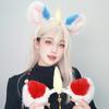High Elasticity Plush Headbands Featuring Cute Mythical Ears Face Washing Soft Material Sensitive Skin Friendly