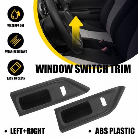 LH+RH Window Switch Bezel Trim Panel Cover For Toyota Yaris Hatchback 2012-2015