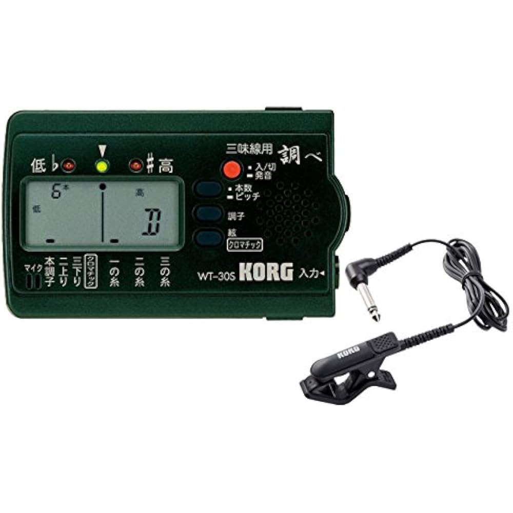 KORG (KORG) Набор: Тюнер для сямисена WT-30S + Контактный микрофон CM-300-BK
