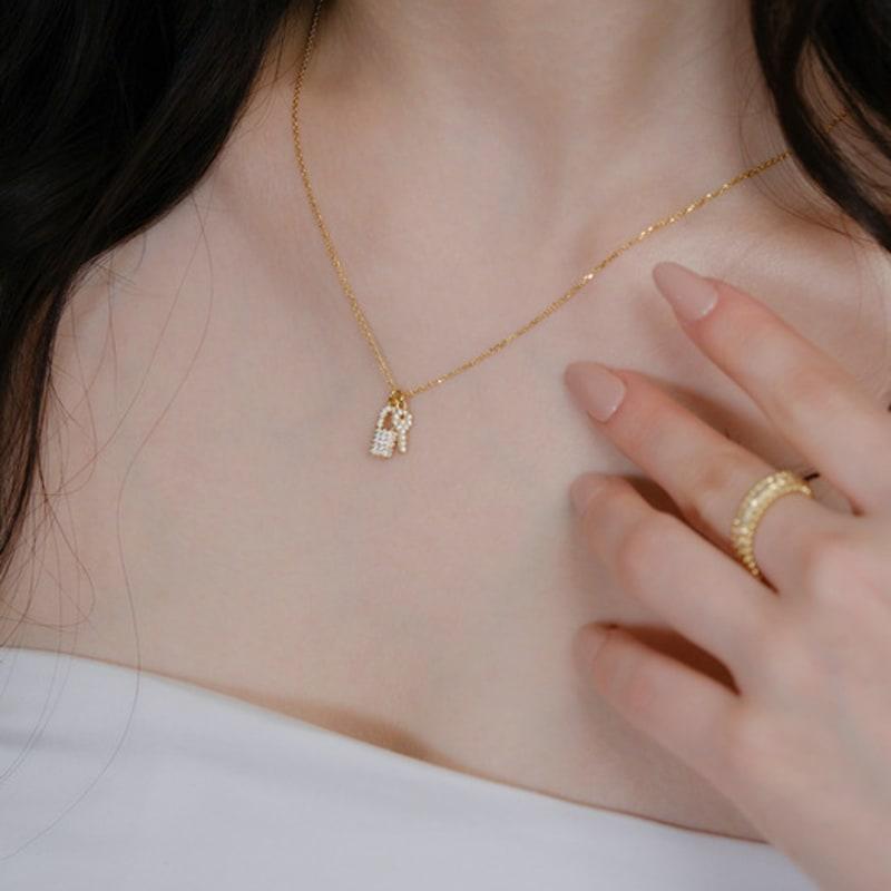 Reve Rock & Key DQ Pave Necklace