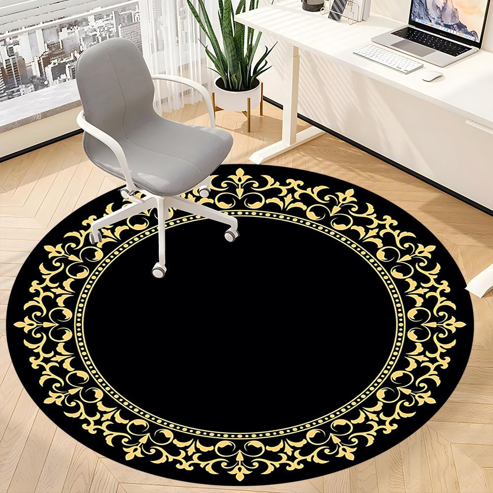 

1 шт. Изящный круглый ковер-сиденье для офиса, Мягкий удобный коврик для офиса, гостиной, спальни, Машинная стирка, ковер yy251112126 80cm by 80cm