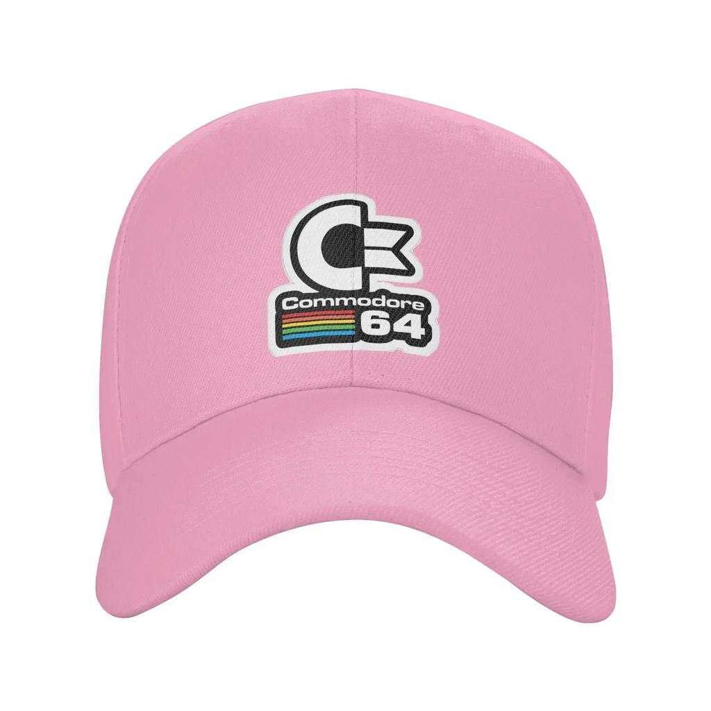 64 Commodore Gorra Retro con Logo Gorra de Béisbol para Hombres Mujeres Ajustable Sombrero Casual