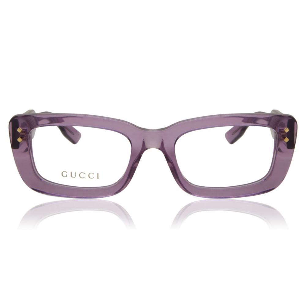 

Gucci Gg1216o 003 Women Eyeglasses Transparent Purple/52