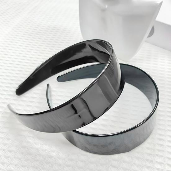 Dámský Vlasový Obruč Rozšířený Design Protiskluzové Zuby Čelenka Acetátová Deska Vysoká Pevnost