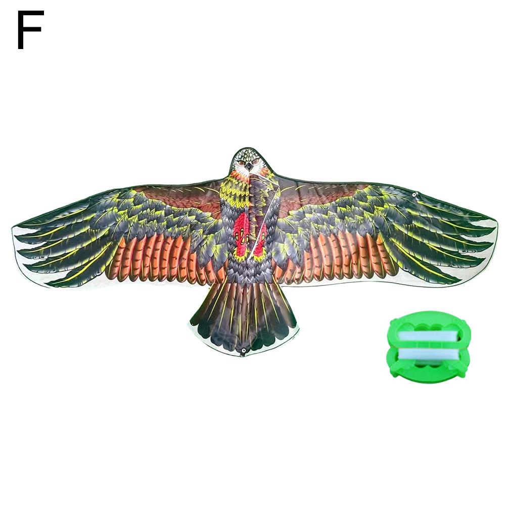 1.1m Eagle Kite With 30 Meter Kite Line Large Eagle Flying Bird Kites Children Gift Family Trips Garden Outdoor Sports DIY Toy