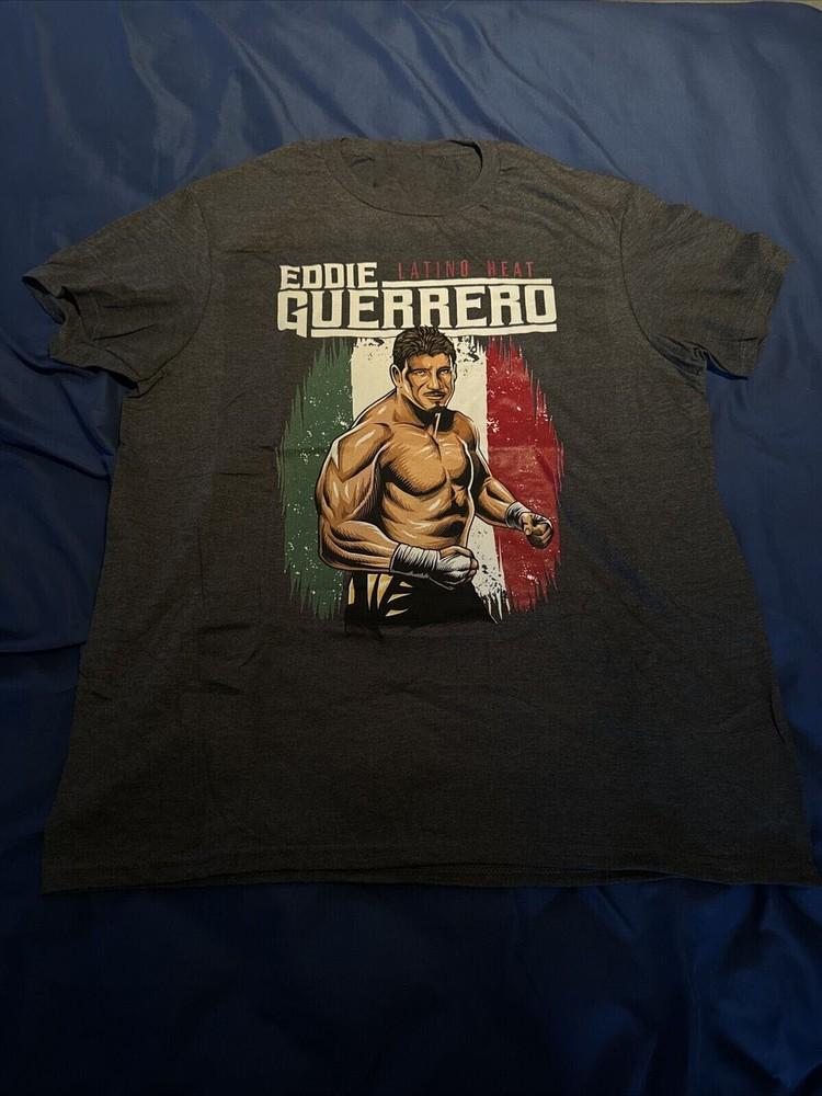 Vintage Eddie Guerrero - Latino Heat Grey T-Shirt Cotton All size S-5XL HRO29 Unisex T-Shirt L