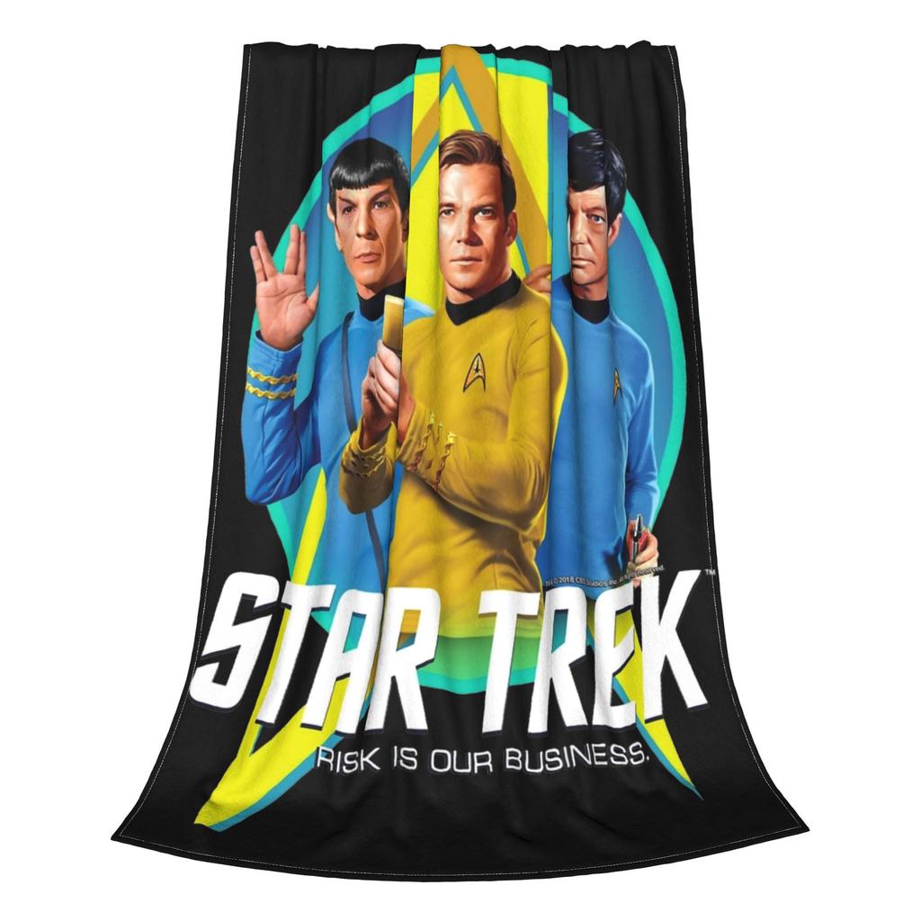 Stars Treks Original Series Group Shot Blanket Super Soft Warm  Throw Blankets for Sofa 50x60 Inch Multiple Sizes Bedspread