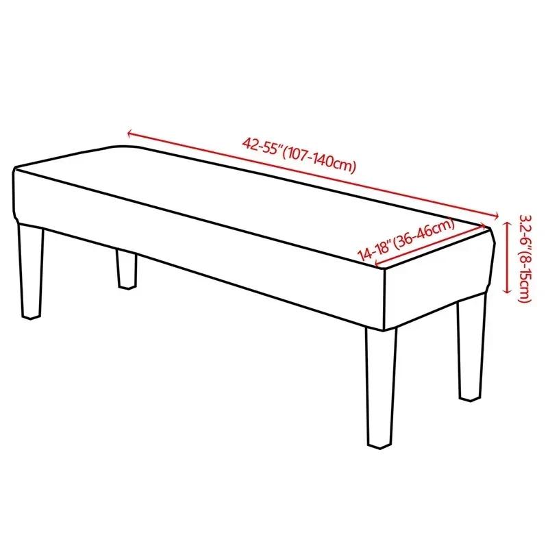 1PC Floral Printed Bench Covers Stretch Spandex Nordic Piano Long Chair Slipcover Bed Side Seat Protector Cover for Living Room