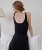 Bye Bye Seop U-Neck Sleeveless Long Dress Black [T41]