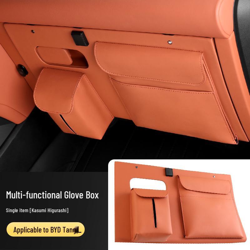 BYD Tang L Han L Passenger Seat Organizer: Glove Box Tissue Storage & Trash Bag.