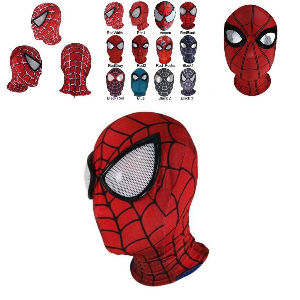 Spiderman Miles Morales Elastic Mask Headcover Costume For Adult Cosplay Enthusiasts